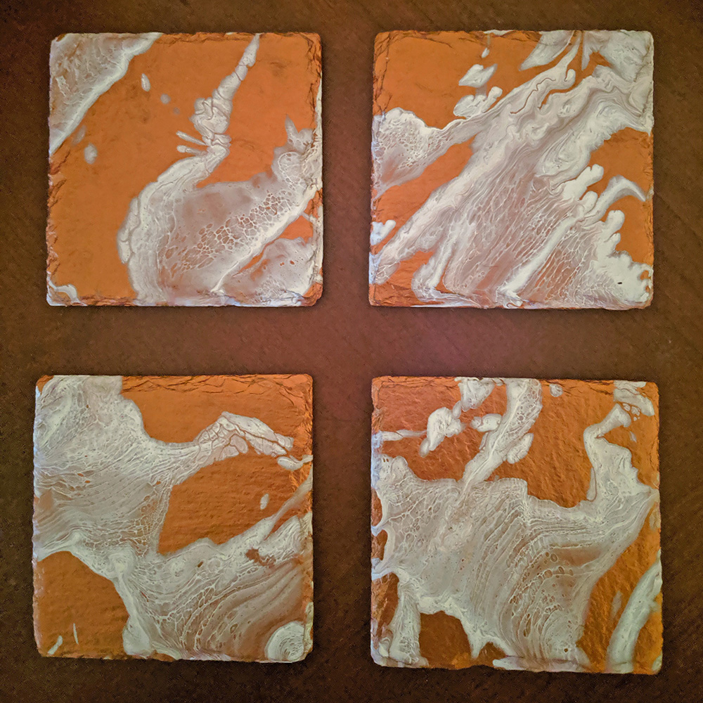 Copper & White Coasters