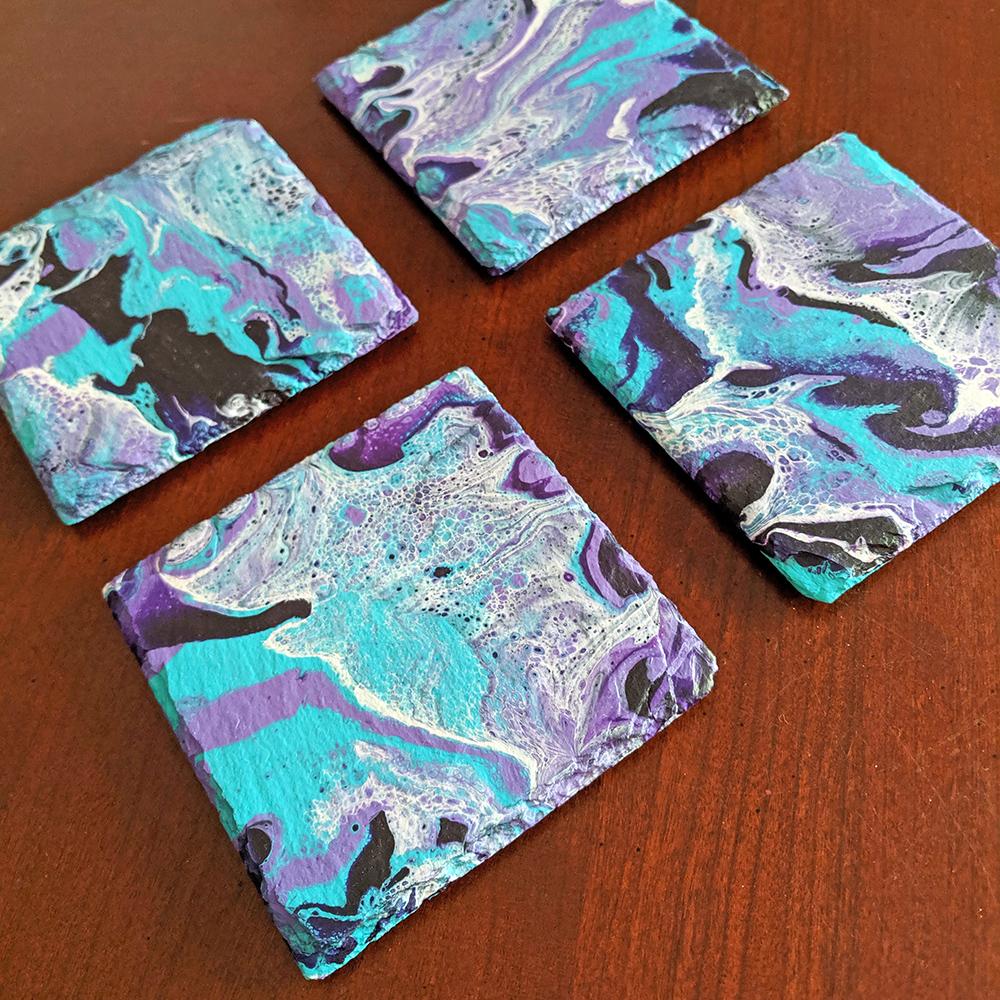 Purple & Aqua Coasters