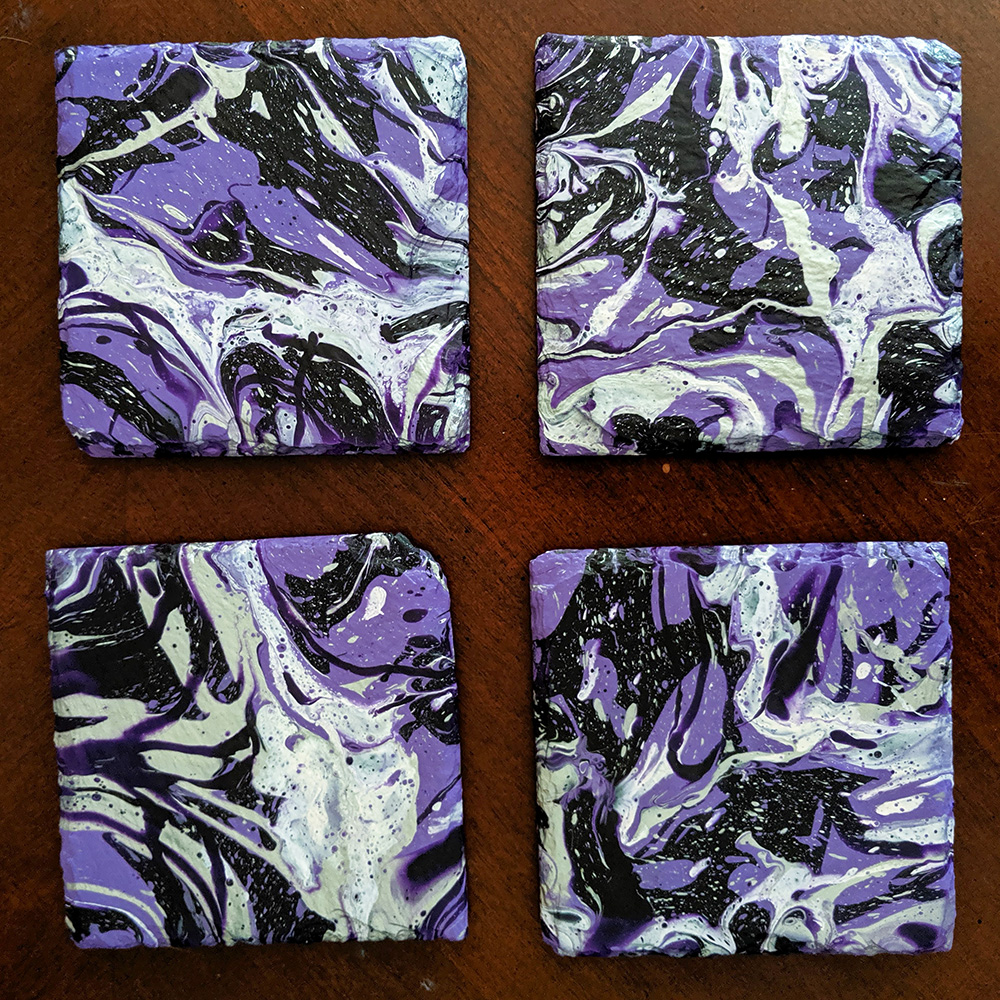 Purple & Silver Coasters